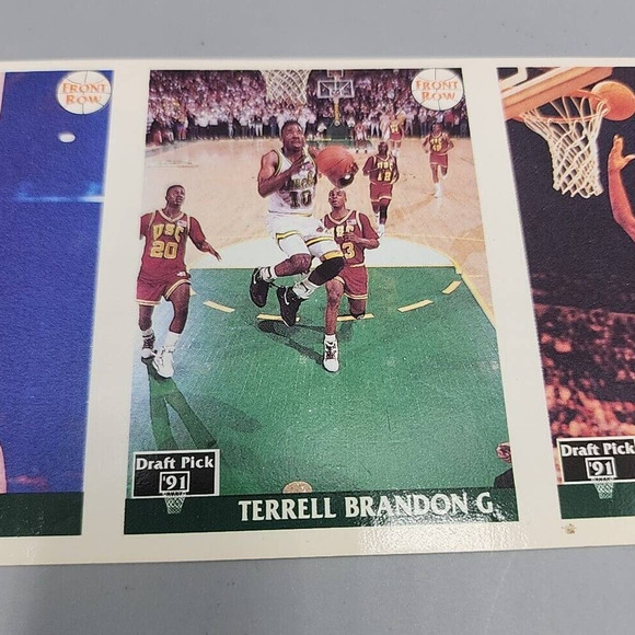 1991 Front Row Uncut Promo Strip Draft Pics Johnson Anthony Brandon Teheran - Picture 12 of 15